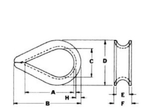 LÓT CÁP INOX SS304 – WIRE ROPE THIMBLE