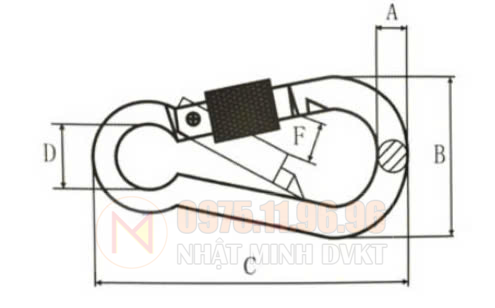 MÓC KHOÁ REN INOX 304 – CARABINER