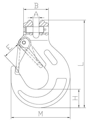 MÓC CẨU CHỐT LƯỠI GÀ 12.5 TẤN - CLEVIS SLING HOOK